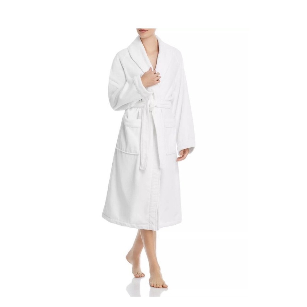 Frette White Thick 100% Turkish Cotton Bathrobe L